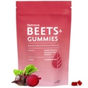 Beets+ Gummies - Premium Beet Root אבקת, Grape Seed Extractd Extractd ווויטמין C - תומך בלחץ דם בריא ובריאות הלב - סוכר נמוך Nitric Oxide ו- Circulation תוסף - 50 מסטיקנים