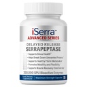 iSerra 250,000 SPU Serrapeptase Enzyme - 90 קפסולות כוח מקסימלי - עד 12x יותר פוטנט מאשר סראפטאז אחרים - נדחה טכנולוגיה - גבוה עוצמה לא GMO, גלטן חינם, טבעוני (Pack של 1)