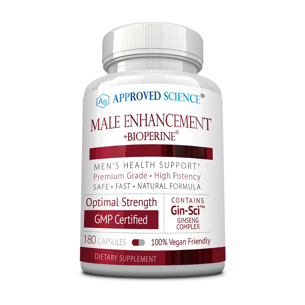 מוסמך Science® Male Enhancement - Boost Performance ולהגדיל את Drive - 180 קפסולות ידידותיות טבעוניות (1בק)