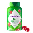 vitafusion תוספת כוח ויטמין B12 חניכיים, תומך במטבוליזם אנרגיה ותמיכה במערכת העצבים, תוספת ויטמין חניכיים עבור נשים וגברים, Cherry Flavor, 45 יום אספקה, 90 ספירה