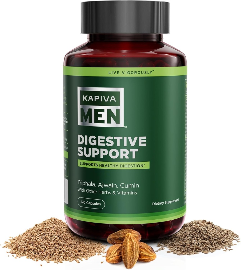 תוסף תמיכה תזונתי עם Triphala, Ajwain, Cumin, ותוספים ווויטמינים אחרים, תומך עיכול בריא ובריאות Gut, 60 יום אספקה, 120 קפסולות