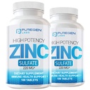 Puregen Labs Zinc Sulfate 220 מ"ג גלולות תוספי תזונה - 100 Count (Pack of 2)