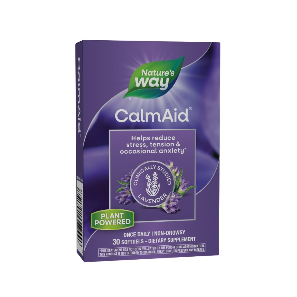 דרכו של הטבע CalmAid, Helps Manage Stress and Tension*, קלינית למד Lavender, Non-Drowsy, 30 Softgels
