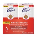 תינוקות קטנים Fever & Pain Reliever, טבעי ברי פלאמור, 2 Fl Oz (Pack of 2)