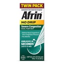 Afrin No Drip Severe Congestion Nasal Mist Twin Pack, Non-Drowsy, Fast-Acting Decongestant for Nasalungestion and Sinus Pressure, Adults and Children 6 and Older, .5 floz (Pack of 2)
