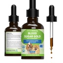 Pet WellBeing Blood Sugar Gold Dogs - Holistic Blood Sugar Support, Pancreas & Liver Health, Gymnema, Fenugreek & Devil's Club - NASC Certified & Vet-Formulated - 2 oz נוזל נוזלי