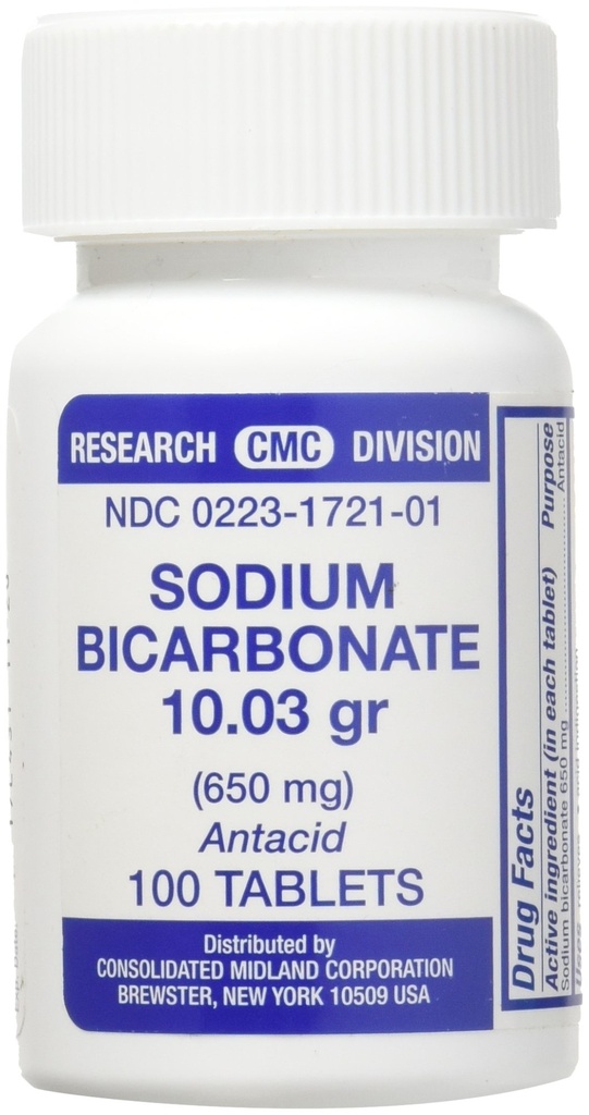 Sodium Bicarbonate Antacid (650mg) - 100 טבליות