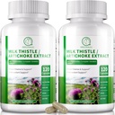 Liverנקה Detox & תיקון 120 קפסולות, 16-in-1 Herbal Liver תומך תוספת עם חלב Thistle, Artichoke, L-Ergothioneine, Turnjube Dandelion לחלץ עבור Liver Renew & Antioxidant (2 Pack)