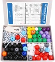 Swpeet 240 Pcs Organicכימיה מולקולרית מודל סטודנט וערכת מורה, כימיה מולקולרית מודל סטודנט ותואר המורה - 86 Atoms & 153 Bonds & 1 Short Link Remover Tool