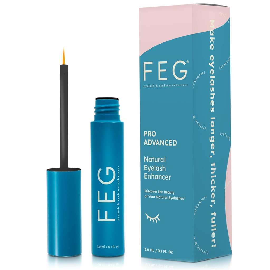 FEG Pro Advanced Natural Eyelash Enhancer Serum for Rapid Lash growth; תוספת כוח Lash Serum לגידול Thick, Full, and Long Eyelashes | 3 מ"ל | 3 מ"ל | Stimulates Natural Growth