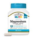 המאה ה-21 Magnesium Glycinate 200 מ"ג קפסולות לשרת, הרוזן 90