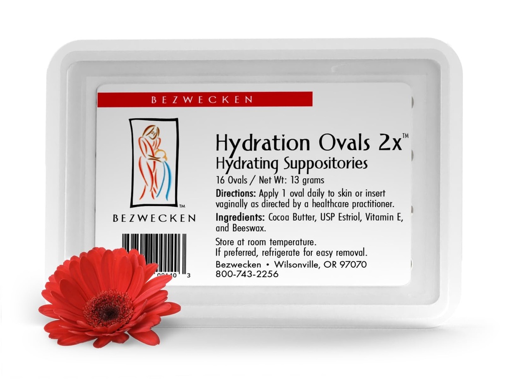 Bezwecken - הידלה Ovals 2x - 16 תוספת כוח Oval Suppositories - פורמולה מקצועית כדי להקל על יבשה Vaginal אצל נשים מנופיאוסל - בטוח וטבע