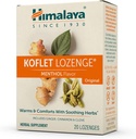 ההימלאיה Koflet Lozenges, Original Menthol Flavor, Natural Herbal Cough Drop for Warming Relief and Soothing גרון נוח, 130 מ"ג, 20 Lozenges