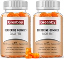 ברברין עם Ceylon Cinnamon תוסף - Berberine Gummies, אורגני Berberine HCL 1200 מ"ג למבוגרים, תמיכה במערכת החיסון, סוכר חינם, GMO חינם, Gluten חינם, 120 מסטיקנים