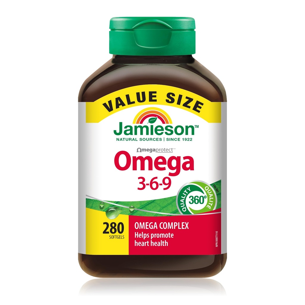 ג'יימיסון אומגה 3-6-9 Softgels,280 Softgels Value Pack