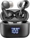 ToZO T20 Wireless Earbuds Bluetooth Headphones 48.5 Hrs Playtime עם LED Digital Display, IPX8 מים הוכחה, כפול Mic Call Noise מבטל 10mm Broad Range רמקולים עם Wireless Charging Case