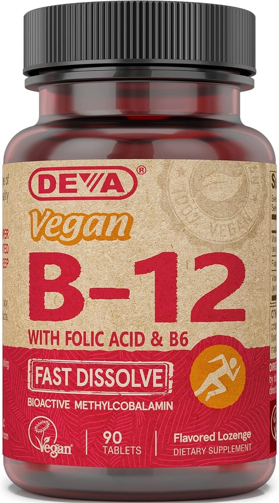 SIXNE Devaתזונה טבעונית ויטמין B-12 Tablet, 2 Count