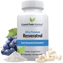 100% הורמון טבעי תוספת - Trans-Resveratrol תומך Aging - Antioxidants תוספת מקדם מערכת החיסון ותמיכה משותפת (60 קפסולות)