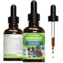 Pet WellBeing Detox Gold for Dogs - Gentle Detoxification and Elimination Support, Immune System Care, Nettle, mor Thistle, Burdock Root - Veterinarian-Formulated Herbal תוסף 2 oz (59 מ"ל)