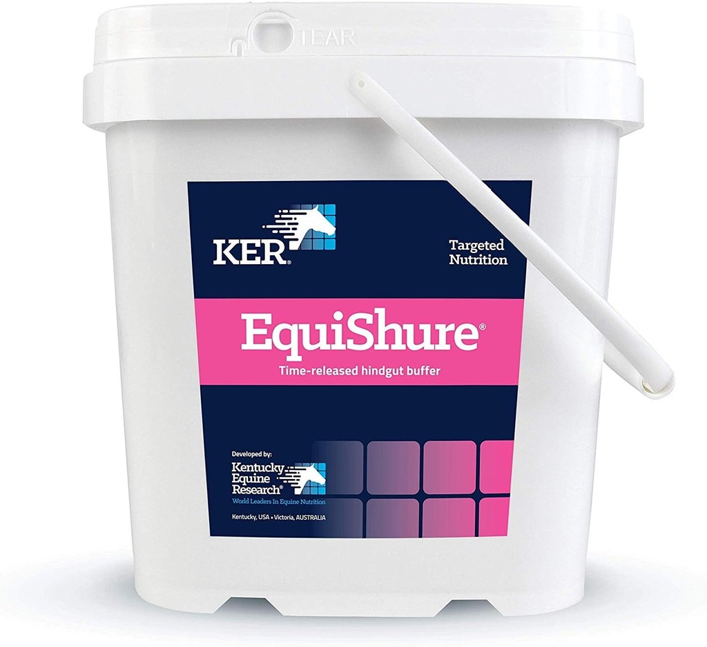 קנטקי Equine Research Equishure: Time-Release Hindgut Buffer for Horses, 7.2 ק"ג (120 משרתים)
