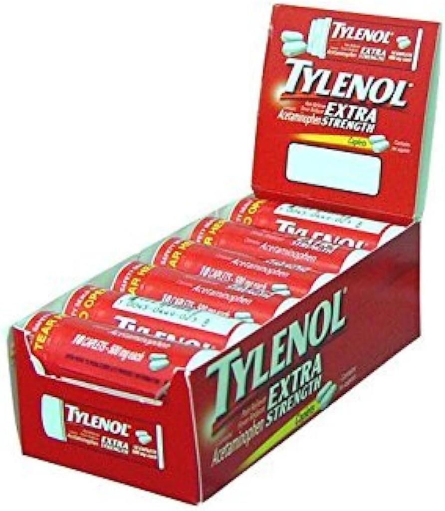 Tylenol תוספת Power Caplets עם Acetaminophen, גודל נסיעות, 10 ct