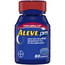 Aleve PM Caplets, Fast Acting Sleep Aid and Pain הקלה עבור כאבי ראש, כאבי שרירים, non-Habit טפסים 220 מ"ג Nproxen Sodium ו 25 מ"ג Diphenhydramine HCl קפסולות, 80 ספירה