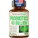Probiotics for Women & Men with Prebiotics - 40 מיליארד CFU Probiotics for Digestive Health, Gut Health & Immune Support Supplement - Lactobacillus Acidophilus Probiotic - Vegetarian, Soy & Milk Free
