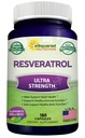 100% Resveratrol - 1000mg Per משרת מקס כוח (180 קפסולות) תוספת אנטי-חמצן, Trans-Resveratrol Pills for Heart Health & Pure, Polyphenols