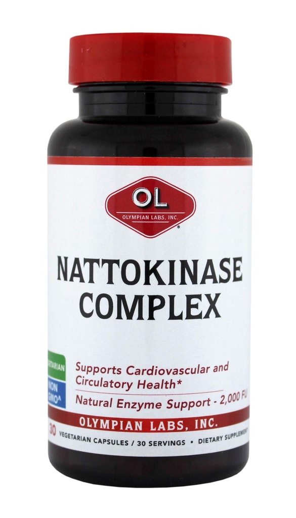 אולימפיה מעבדות Nattokinase מורכב עם Grape Seed לחלץ תוספי צמחי, תמיכה בריאות הלב העליון - 30 קלוריות יומיות