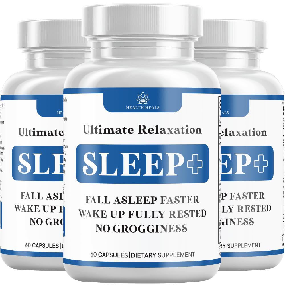 להרגיע את Sleep Aid, Natural Non-Habit Forming, תוסף שינה פותח לתמיכה ב- Longer & Better Sleep, Chamomile, Magnesium, Melatonin, Ashwagandha, GABA, ללא סמים (180 הרוזן)