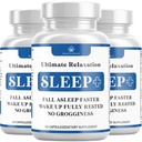 להרגיע את Sleep Aid, Natural Non-Habit Forming, תוסף שינה פותח לתמיכה ב- Longer & Better Sleep, Chamomile, Magnesium, Melatonin, Ashwagandha, GABA, ללא סמים (180 הרוזן)