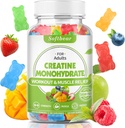 רכות 5000 מ"ג Creatine Monohydrate חניכיים עבור גברים נשים, טבעוני קריטין HCL תוספת תוספת טרום עבודה חניכיים עבור שריר בונה כוח מעורב פלב 60 הרוזן