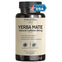 Yerba Mate 1400 מ"ג - Magic Natural Caffeine & Energy Supplements *USA Made & Tested * High Potency משופרת עם Turine ו ויטמין B Complex - 60 קפסולות