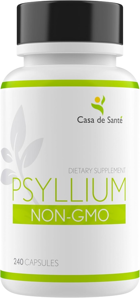 Casa de Sante Psyllium Caps, Non GMO, נמוך FODMAP סיבים
