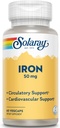 Solaray Iron 50 מ"ג | בריאות Circulation, Cardiovascular Function & Red Blood Cell Support