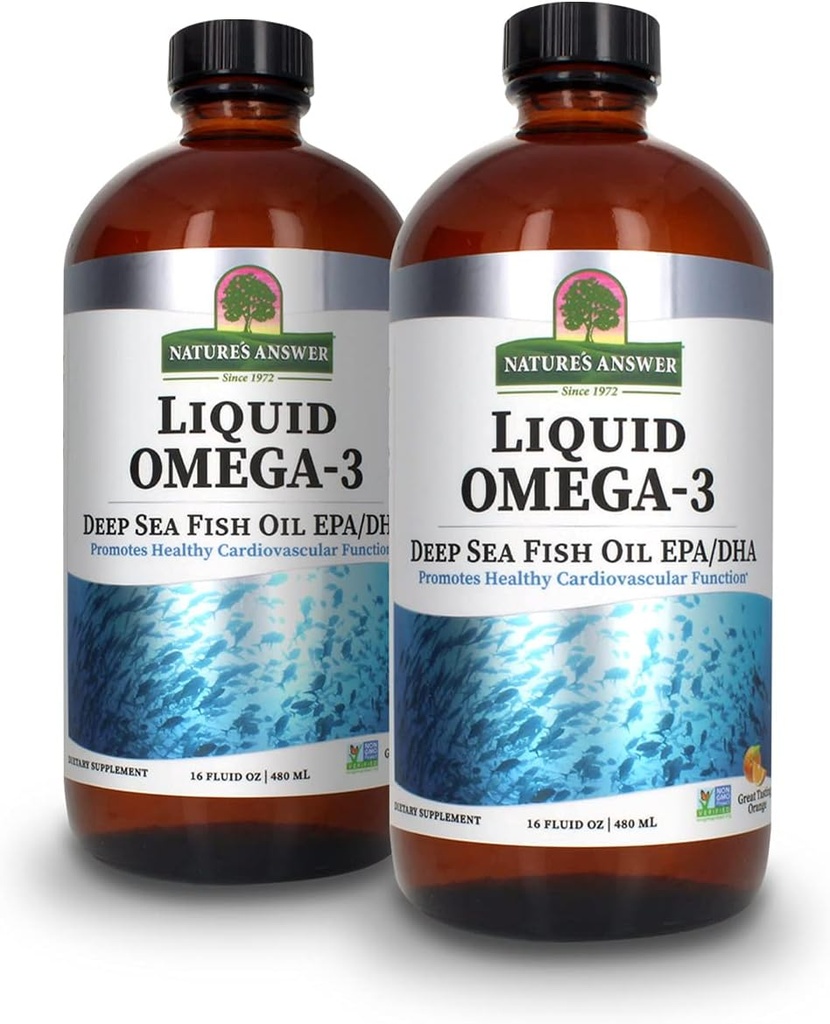 מקור: Nature's answer Liquid אומגה 3 | Deep Sea Fish Oil with EPA/DHA Dietary Supplementary