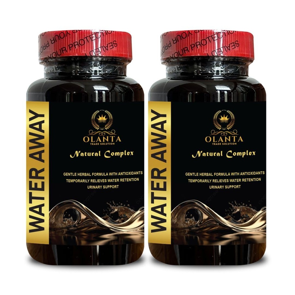 Generic Natural Water Away Pills - Water Away Pills כוח מקסימלי, Fast Acting Bloating Relief, Water Pills ויטמינים, Immune Support, Water Pills Caffeine חינם - 2 בקבוקי מים