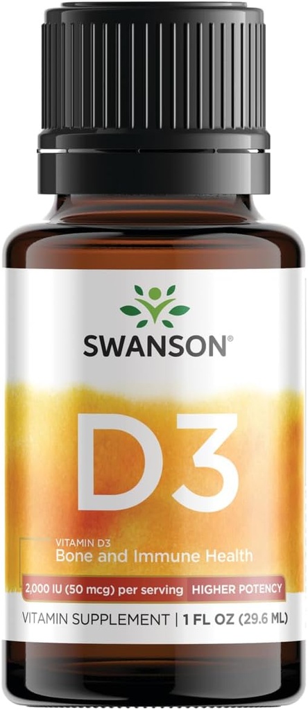 ויטמין D3 נוזל טיפות 400 Iu (50 mcg) 1 fl Ounce (29.6 מ"ל)