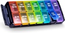 Sukuos שבועי גלולות מארגנת 7 ימים ביום, Quick Fill Daily Pill Box (AM PM), Arthritis Friendly אקסטרה תיקי גלולות גדולים עבור ויטמין / שמן שמן שמן שמן / Supplements