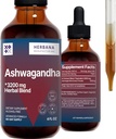 HerBANA ManUFACTUUE Ashwagandha נוזל טיפות לחלץ - שריר התאוששות Tincture - עםניה Somnifera טיפות - High Potency