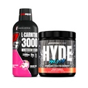 ProSUPPS L-Carnitine 3000 Stimulant Free Shots (פרי דראגון) ו-Hide Max Pump Pre Workout for Men and Women (Fruit Punch) Bundle