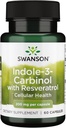 Swanson Indole 3-Carbinol עם Resveratrol - I3C תוספת קידום הגנת תאים - תוספת טבעית כדי לעזור לשמור על איזון הורמונלי בריא - (60 קפסולות, 200 מ"ג כל)