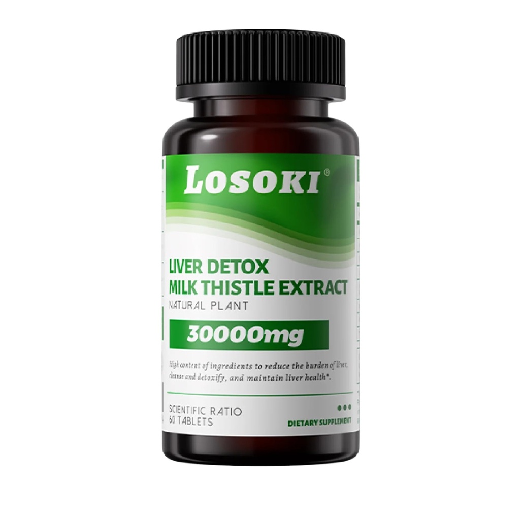 Liver Detox תוספת, 30,000 מ"ג חלב זהtle לחלץ, Turmeric, Artichoke & Glutathione - תומך Liver Health & Antioxidant פונקציונלי - 60 טבליות