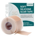 Silicone Scar Sheets (1.6"x79" Roll-2M), Silicone Scar Tape Tape עבור טיפול ב- Scar Reusable Silicone Scar Strips for C-Section, Keloid, Burn, Acne, Surgical Scars