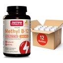 Jarrow Formulas Ultra Strength Methyl B-12, Dietary Supplement for Cellular Energy Production, 100 Tropical-Flavored Chewable Tablets, Up to a 100 Day Supply, Pack of 12