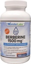 Wonder Laboratories Surperior Absorption Berberine HCL 1500 מ"ג + Cinnamon, Chromium, ו- BioPerine תחזוקה עבור Glucose, Heart & Immune System Health Gluten & GMO חינם - 120 קפסולות