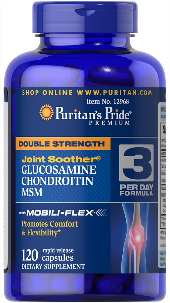 גלוקומין הגאווה של Puritan, Chondroitin & MSM-3 ליום פורמולה