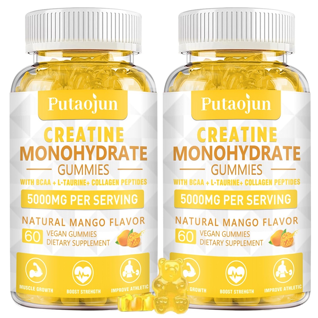 Creatine Monohydrate עם ויטמינים D3 & B12 | סוכר חינם hydrolyzed Collagen & Creatine חניכיים
