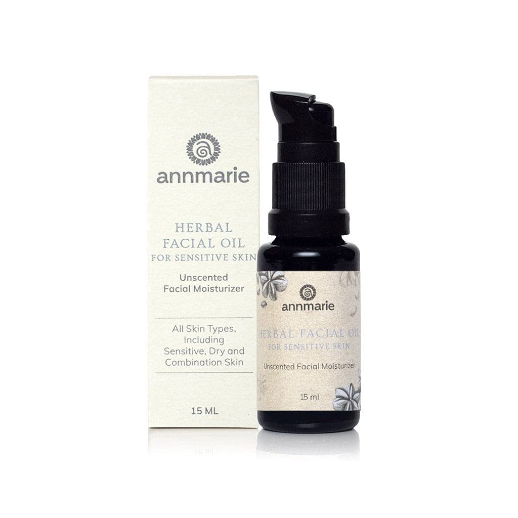 Annmarie Skin Care Herbal פנים שמן עבור עור רגיש - שמן פנים לא מוכר עם Squalane, Sacha Inchi שמן + Camellia Seed שמן (15Ml / 0.5 Fl Oz)
