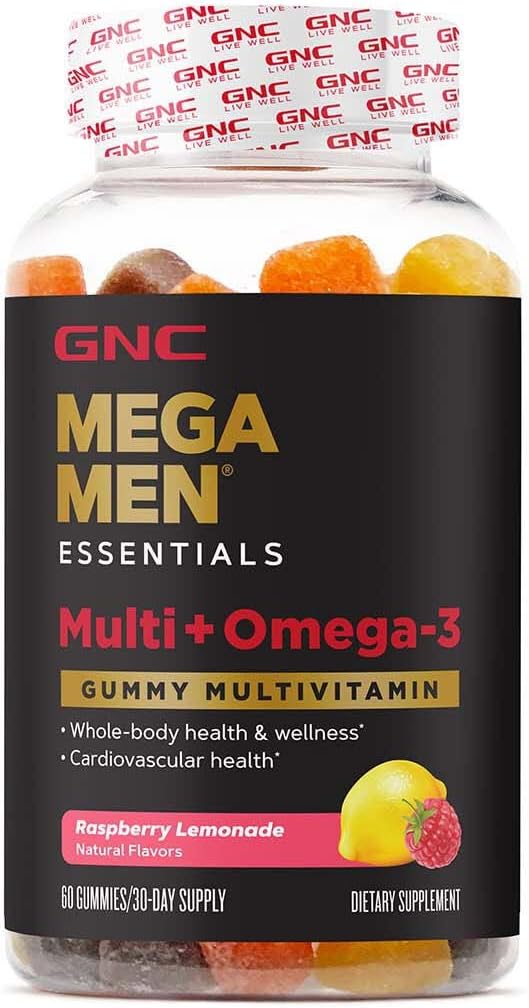 GNC Mega Men Essentials Multi Plus - אומגה 3 מסטיק, 60 ct